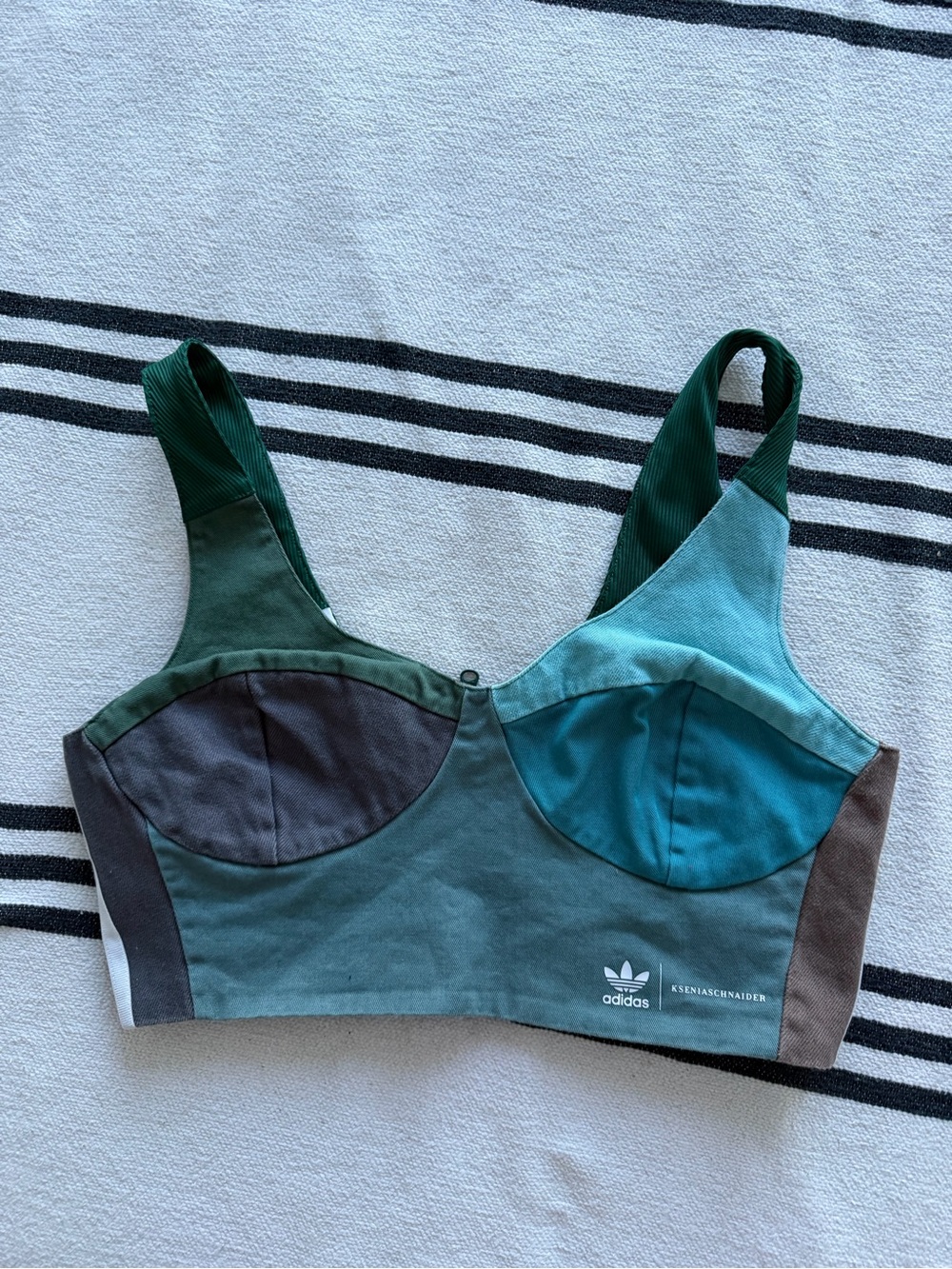 Adidas x Ksenia Schnaider Colorblock Corset Crop Top